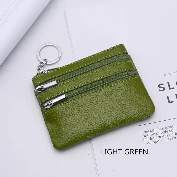 image-DOLOVE Brand New Genuine Leather Coin Purse Women Small Wallet Change Purses Money bag Zipper Card Holder Dollar Wallets