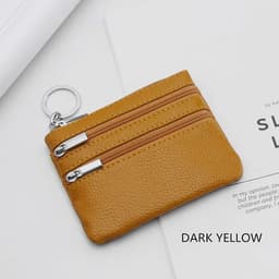 image-DOLOVE Brand New Genuine Leather Coin Purse Women Small Wallet Change Purses Money bag Zipper Card Holder Dollar Wallets