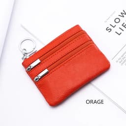 image-DOLOVE Brand New Genuine Leather Coin Purse Women Small Wallet Change Purses Money bag Zipper Card Holder Dollar Wallets