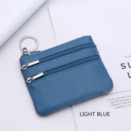 image-DOLOVE Brand New Genuine Leather Coin Purse Women Small Wallet Change Purses Money bag Zipper Card Holder Dollar Wallets