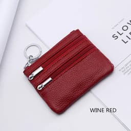 image-DOLOVE Brand New Genuine Leather Coin Purse Women Small Wallet Change Purses Money bag Zipper Card Holder Dollar Wallets