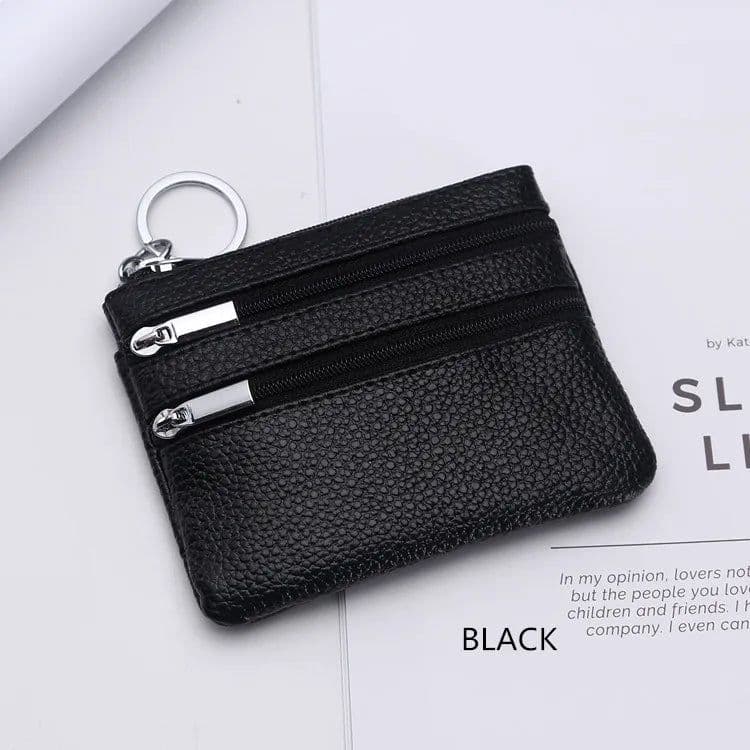 image-DOLOVE Brand New Genuine Leather Coin Purse Women Small Wallet Change Purses Money bag Zipper Card Holder Dollar Wallets