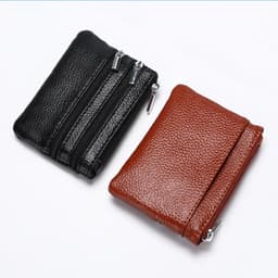 image-DOLOVE Brand New Genuine Leather Coin Purse Women Small Wallet Change Purses Money bag Zipper Card Holder Dollar Wallets