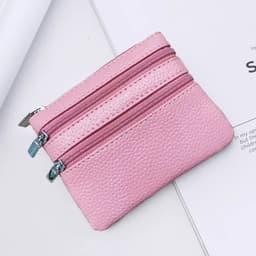 image-DOLOVE Brand New Genuine Leather Coin Purse Women Small Wallet Change Purses Money bag Zipper Card Holder Dollar Wallets