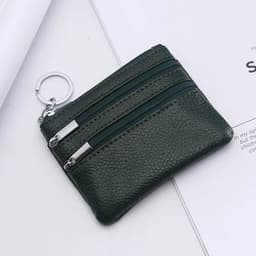 image-DOLOVE Brand New Genuine Leather Coin Purse Women Small Wallet Change Purses Money bag Zipper Card Holder Dollar Wallets