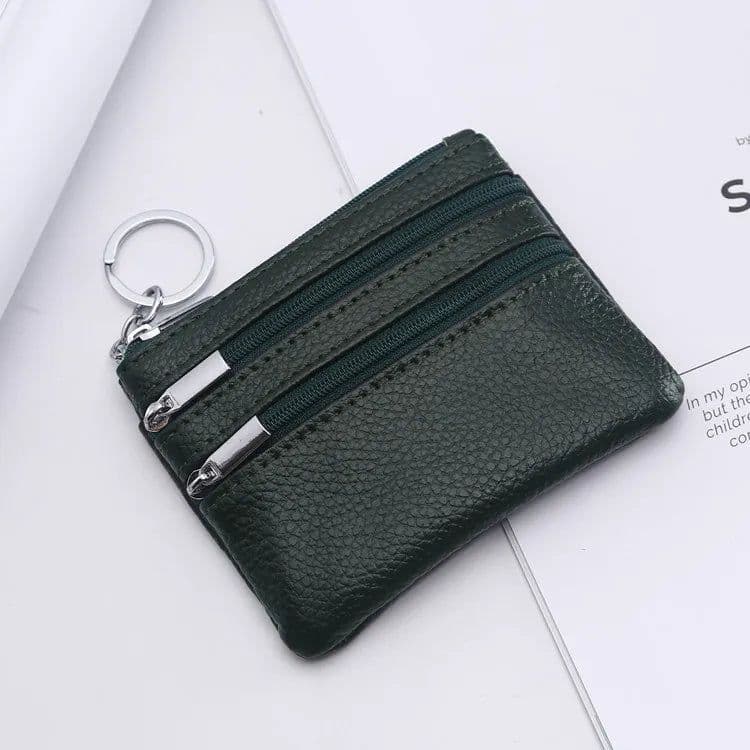 image-DOLOVE Brand New Genuine Leather Coin Purse Women Small Wallet Change Purses Money bag Zipper Card Holder Dollar Wallets