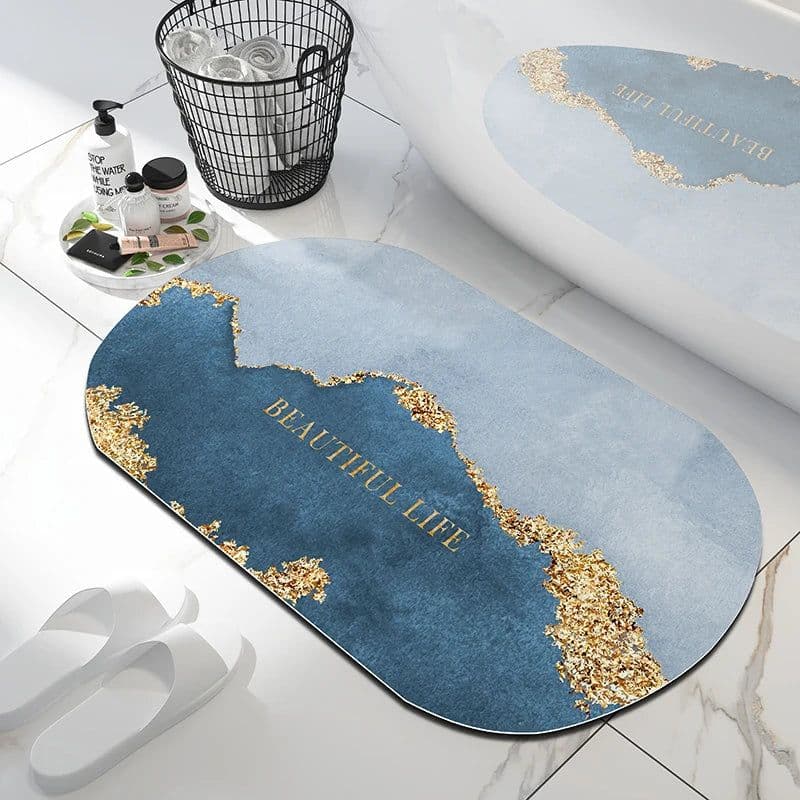 image-Luxury Nordic Diotomite Bath Mats Bathroom Carpet Anti Slip Super Absorbent Floor Foot Mat Quick Dry Shower Toilet Rugs