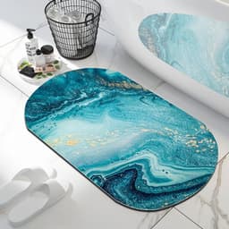 image-Luxury Nordic Diotomite Bath Mats Bathroom Carpet Anti Slip Super Absorbent Floor Foot Mat Quick Dry Shower Toilet Rugs