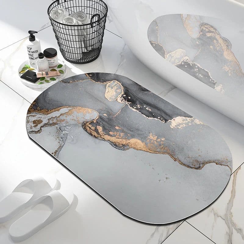 image-Luxury Nordic Diotomite Bath Mats Bathroom Carpet Anti Slip Super Absorbent Floor Foot Mat Quick Dry Shower Toilet Rugs