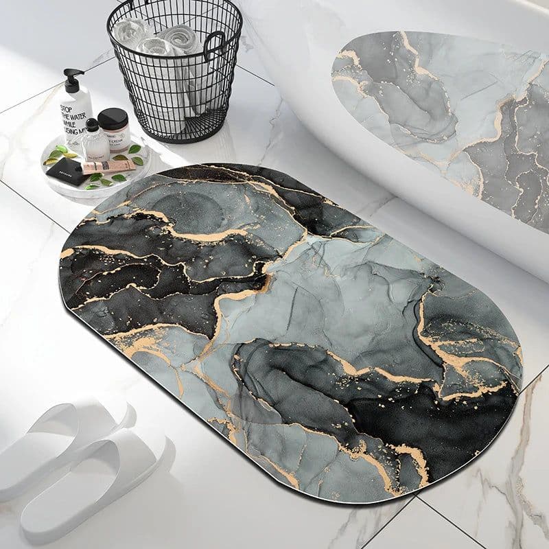 image-Luxury Nordic Diotomite Bath Mats Bathroom Carpet Anti Slip Super Absorbent Floor Foot Mat Quick Dry Shower Toilet Rugs