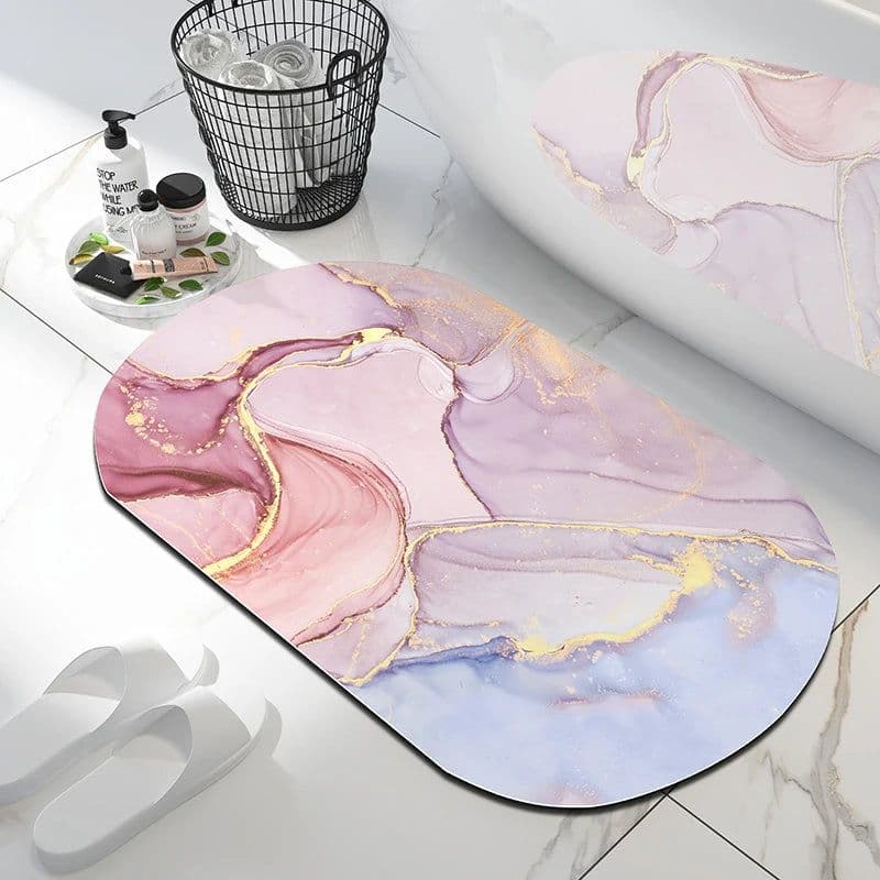 image-Luxury Nordic Diotomite Bath Mats Bathroom Carpet Anti Slip Super Absorbent Floor Foot Mat Quick Dry Shower Toilet Rugs