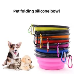 image-350ML/1000ML Portable Foldable Pet Bowl Dogs Cats Food Water Container for Outdoor Travel Portable Feeding Bowls Pets Prodcuts