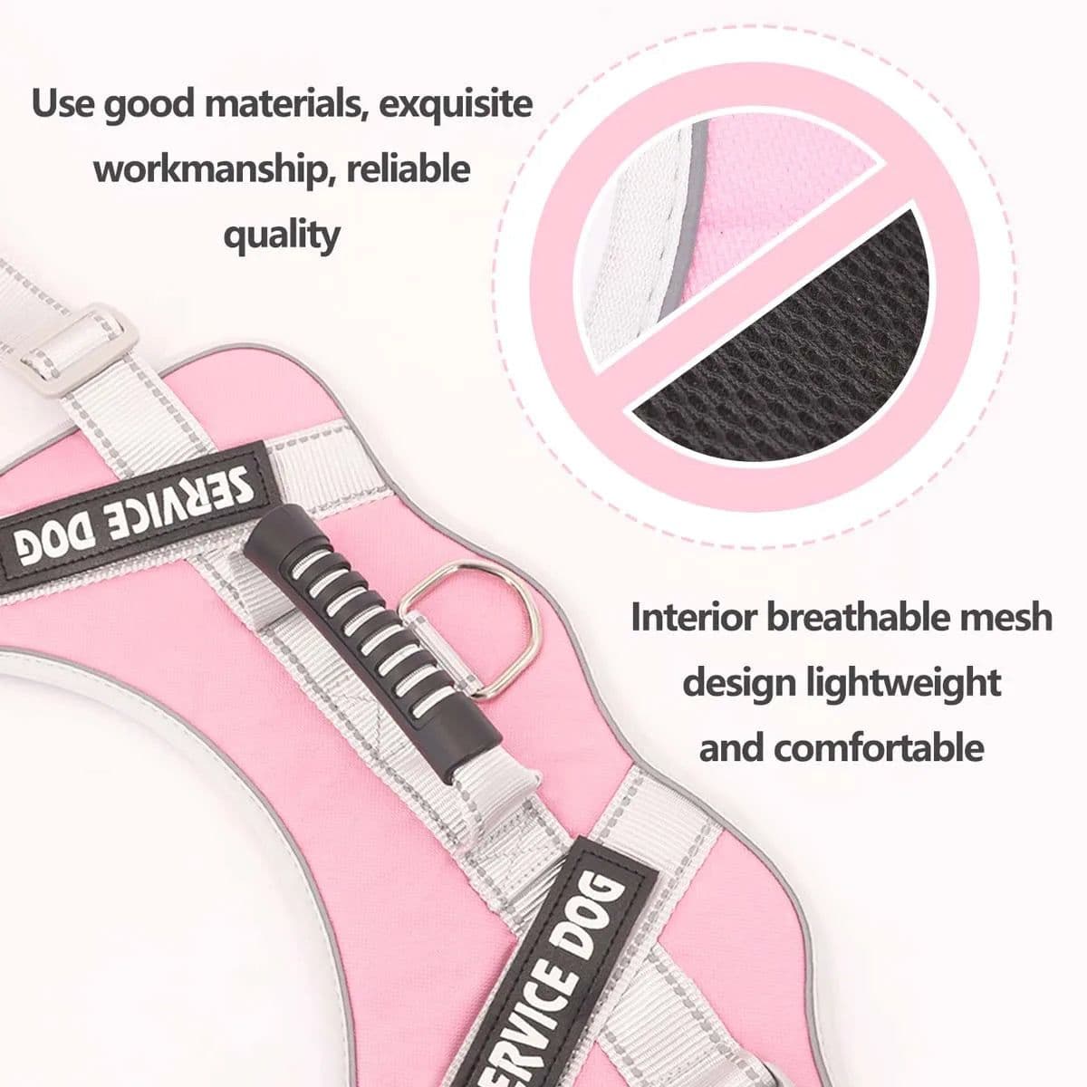 image-1pc Letter Graphic Reflective Pet Harness, For Dog For Outdoor
