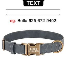 image-Personalized Anti-lost Dog Collar Custom Dog ID Tag Collars Soft Pu Leather Pet Collars Free Engraved Metal Buckle For Bulldog