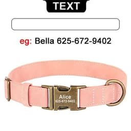 image-Personalized Anti-lost Dog Collar Custom Dog ID Tag Collars Soft Pu Leather Pet Collars Free Engraved Metal Buckle For Bulldog