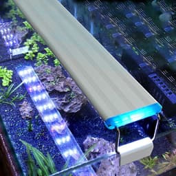 image-Aquarium LED Light Super Slim Fish Tank Aquatic Plant Grow Lighting Waterproof Bright Clip Lamp Blue LED 18-75cm for Plants 220v