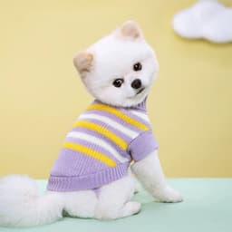 image-Puppy Cat Sweater Winter Warm Pet Clothes for Small Dogs Chihuahua Vest French Bulldog Knitted Sweater Schnauzer Kitten Costume