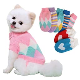 image-Puppy Cat Sweater Winter Warm Pet Clothes for Small Dogs Chihuahua Vest French Bulldog Knitted Sweater Schnauzer Kitten Costume