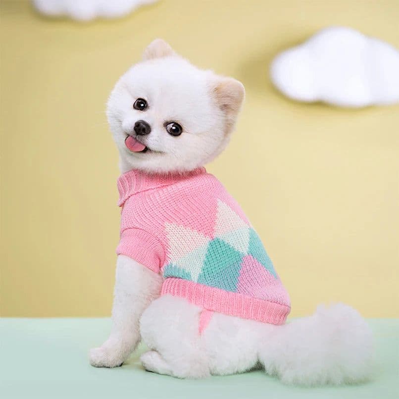 image-Puppy Cat Sweater Winter Warm Pet Clothes for Small Dogs Chihuahua Vest French Bulldog Knitted Sweater Schnauzer Kitten Costume