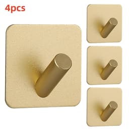 image-Adhesive Wall Hooks Mounted Door Key Cloth Coat Bathroom Robe Hanger Kitchen Hardware Rack Shelf Bag Hook Organizer For Hanging