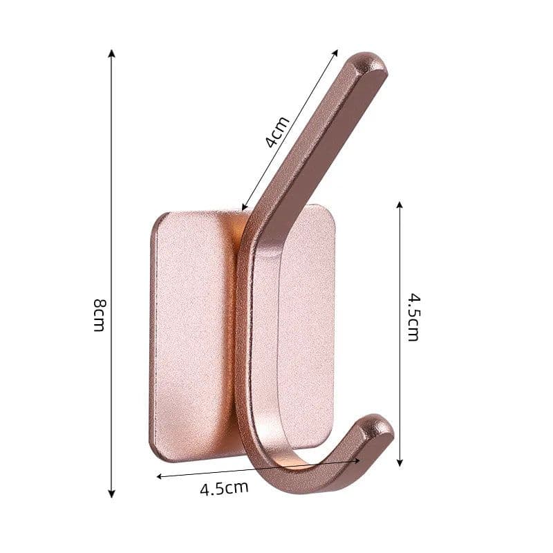 image-Adhesive Wall Hooks Mounted Door Key Cloth Coat Bathroom Robe Hanger Kitchen Hardware Rack Shelf Bag Hook Organizer For Hanging