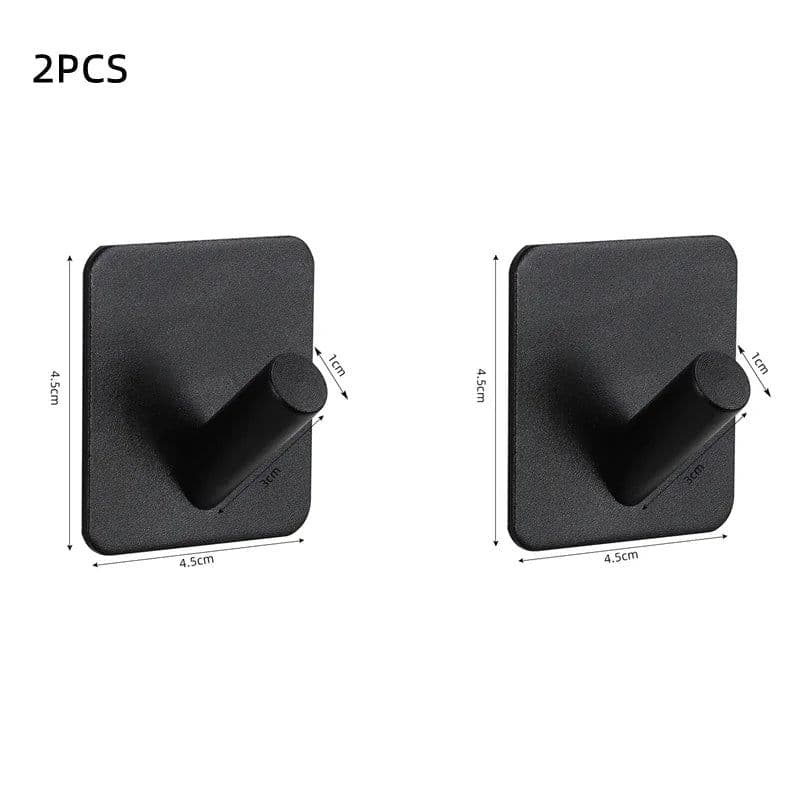 image-Adhesive Wall Hooks Mounted Door Key Cloth Coat Bathroom Robe Hanger Kitchen Hardware Rack Shelf Bag Hook Organizer For Hanging