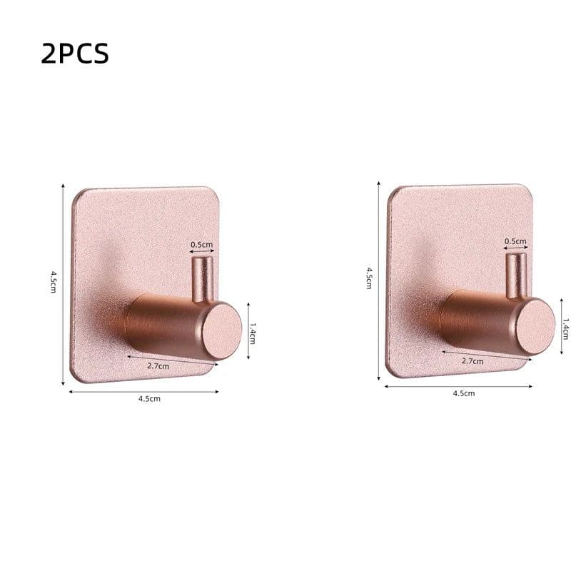 image-Adhesive Wall Hooks Mounted Door Key Cloth Coat Bathroom Robe Hanger Kitchen Hardware Rack Shelf Bag Hook Organizer For Hanging