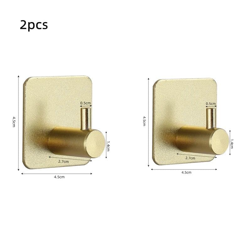image-Adhesive Wall Hooks Mounted Door Key Cloth Coat Bathroom Robe Hanger Kitchen Hardware Rack Shelf Bag Hook Organizer For Hanging