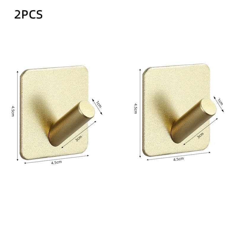 image-Adhesive Wall Hooks Mounted Door Key Cloth Coat Bathroom Robe Hanger Kitchen Hardware Rack Shelf Bag Hook Organizer For Hanging
