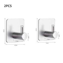image-Adhesive Wall Hooks Mounted Door Key Cloth Coat Bathroom Robe Hanger Kitchen Hardware Rack Shelf Bag Hook Organizer For Hanging