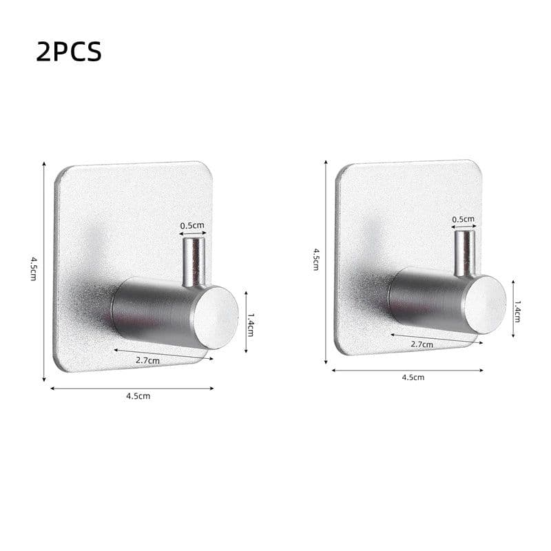 image-Adhesive Wall Hooks Mounted Door Key Cloth Coat Bathroom Robe Hanger Kitchen Hardware Rack Shelf Bag Hook Organizer For Hanging