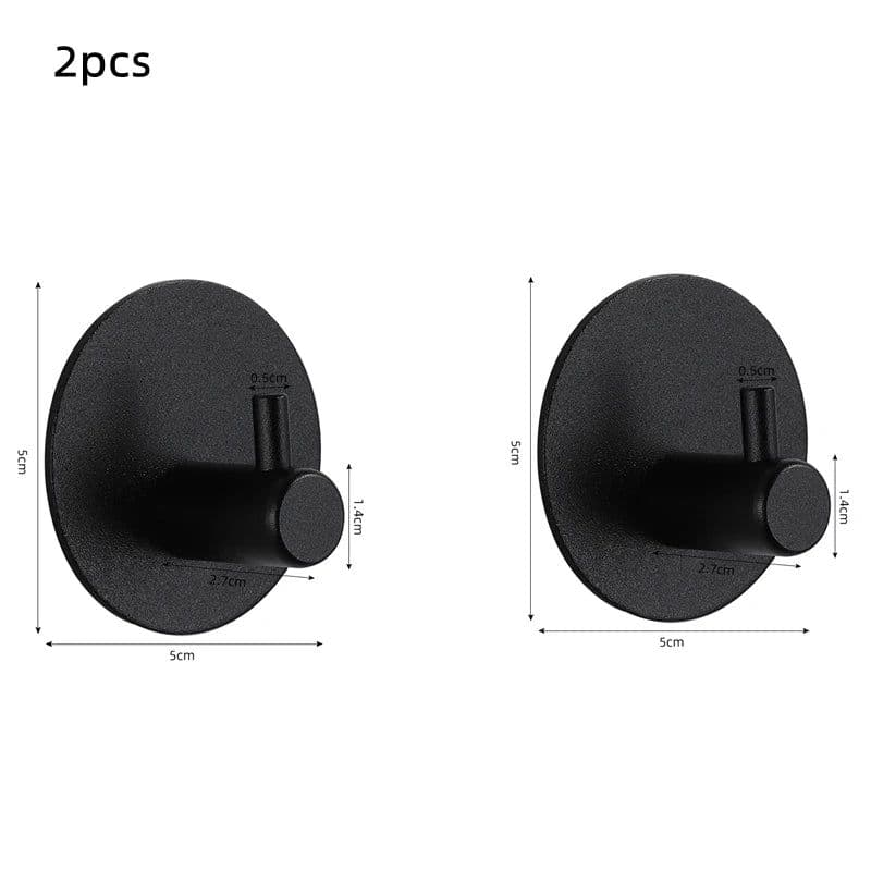 image-Adhesive Wall Hooks Mounted Door Key Cloth Coat Bathroom Robe Hanger Kitchen Hardware Rack Shelf Bag Hook Organizer For Hanging