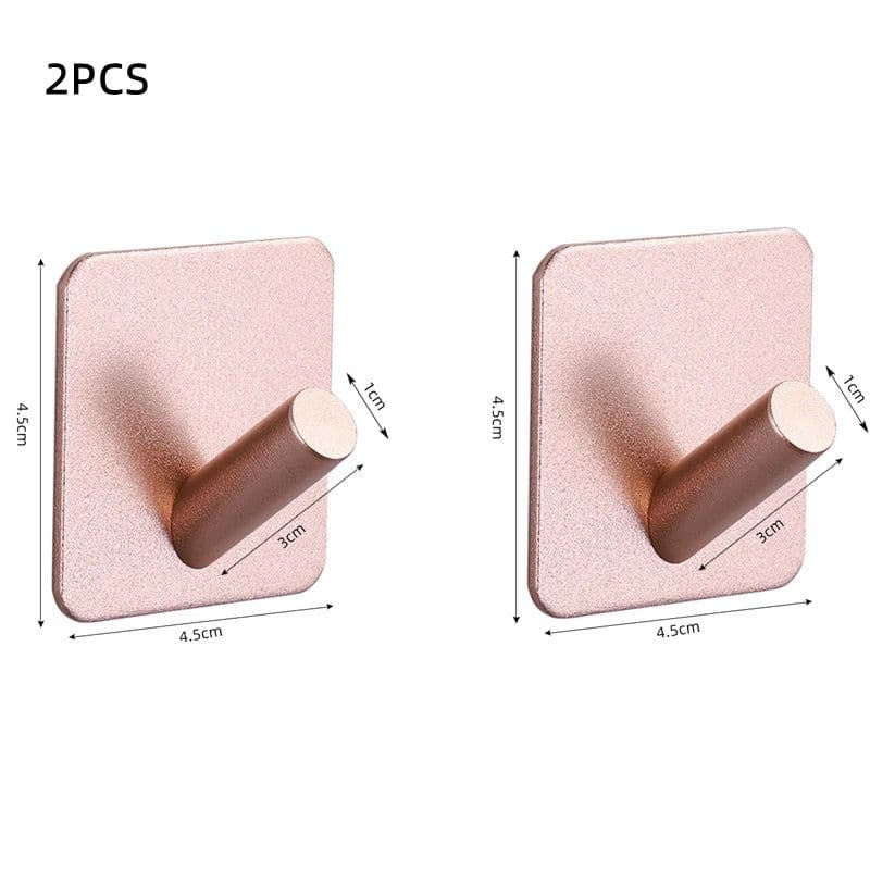 image-Adhesive Wall Hooks Mounted Door Key Cloth Coat Bathroom Robe Hanger Kitchen Hardware Rack Shelf Bag Hook Organizer For Hanging