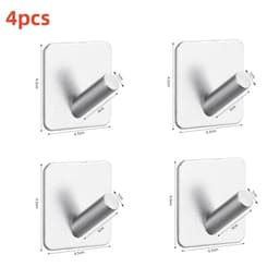 image-Adhesive Wall Hooks Mounted Door Key Cloth Coat Bathroom Robe Hanger Kitchen Hardware Rack Shelf Bag Hook Organizer For Hanging
