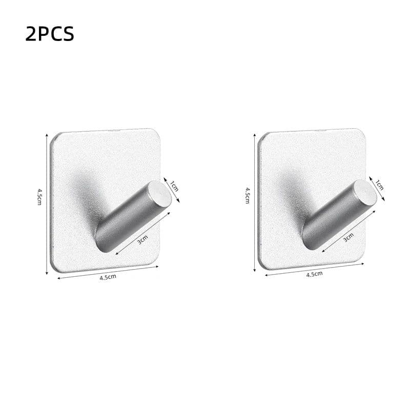 image-Adhesive Wall Hooks Mounted Door Key Cloth Coat Bathroom Robe Hanger Kitchen Hardware Rack Shelf Bag Hook Organizer For Hanging