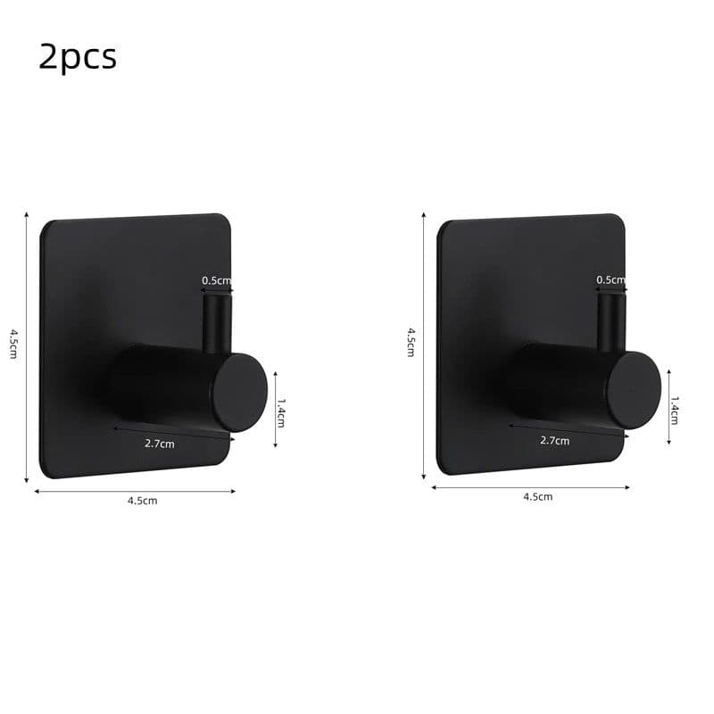 image-Adhesive Wall Hooks Mounted Door Key Cloth Coat Bathroom Robe Hanger Kitchen Hardware Rack Shelf Bag Hook Organizer For Hanging