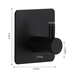 image-Adhesive Wall Hooks Mounted Door Key Cloth Coat Bathroom Robe Hanger Kitchen Hardware Rack Shelf Bag Hook Organizer For Hanging