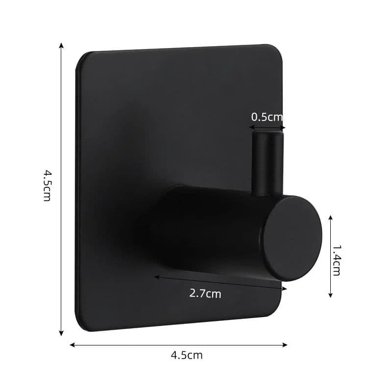 image-Adhesive Wall Hooks Mounted Door Key Cloth Coat Bathroom Robe Hanger Kitchen Hardware Rack Shelf Bag Hook Organizer For Hanging