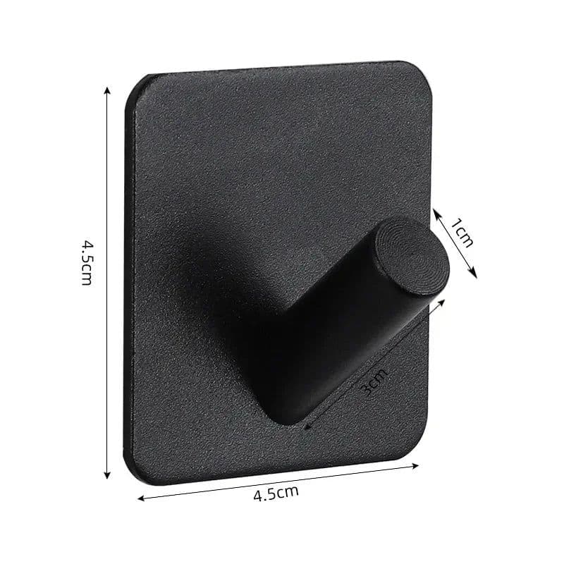 image-Adhesive Wall Hooks Mounted Door Key Cloth Coat Bathroom Robe Hanger Kitchen Hardware Rack Shelf Bag Hook Organizer For Hanging