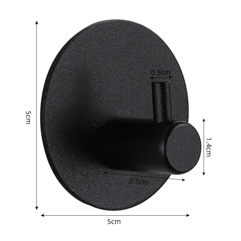 image-Adhesive Wall Hooks Mounted Door Key Cloth Coat Bathroom Robe Hanger Kitchen Hardware Rack Shelf Bag Hook Organizer For Hanging