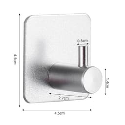 image-Adhesive Wall Hooks Mounted Door Key Cloth Coat Bathroom Robe Hanger Kitchen Hardware Rack Shelf Bag Hook Organizer For Hanging
