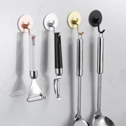 image-Adhesive Wall Hooks Mounted Door Key Cloth Coat Bathroom Robe Hanger Kitchen Hardware Rack Shelf Bag Hook Organizer For Hanging