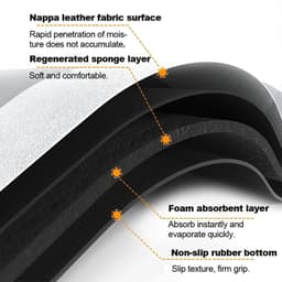 image-Super Absorbent Bathroom Mat Non-slip Toilet Non-slip Bathtub Mat Bathroom Entry Door Mat Diatomite Protective Foot Mat