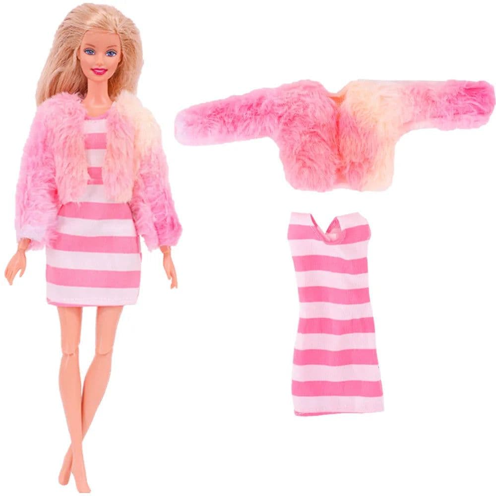 image-1 Pcs Pink Bjd Doll Clothing,Fashion Coat,Pants,Dress, For 30Cm And 11.8 Inch Bjd Dolls,Gift,Bjd Doll Accesories,Miniature Items