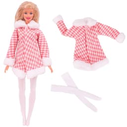 image-1 Pcs Pink Bjd Doll Clothing,Fashion Coat,Pants,Dress, For 30Cm And 11.8 Inch Bjd Dolls,Gift,Bjd Doll Accesories,Miniature Items