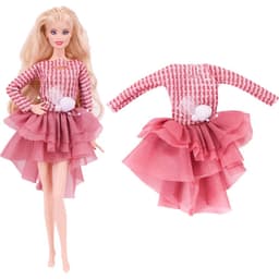 image-1 Pcs Pink Bjd Doll Clothing,Fashion Coat,Pants,Dress, For 30Cm And 11.8 Inch Bjd Dolls,Gift,Bjd Doll Accesories,Miniature Items