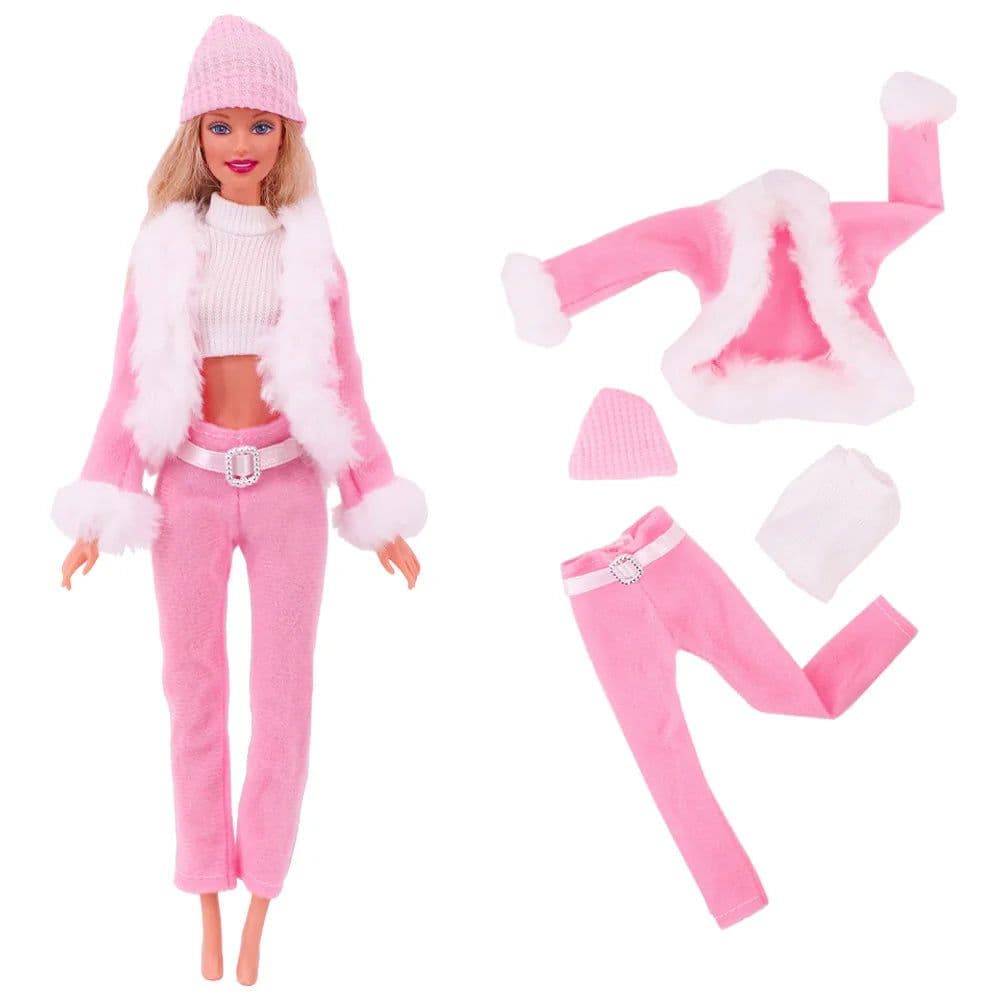 image-1 Pcs Pink Bjd Doll Clothing,Fashion Coat,Pants,Dress, For 30Cm And 11.8 Inch Bjd Dolls,Gift,Bjd Doll Accesories,Miniature Items