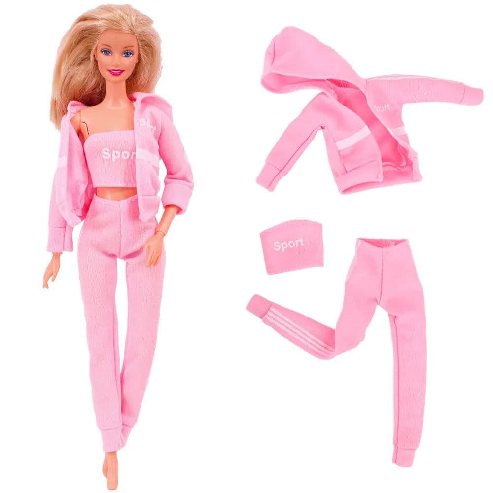 image-1 Pcs Pink Bjd Doll Clothing,Fashion Coat,Pants,Dress, For 30Cm And 11.8 Inch Bjd Dolls,Gift,Bjd Doll Accesories,Miniature Items