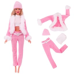 image-1 Pcs Pink Bjd Doll Clothing,Fashion Coat,Pants,Dress, For 30Cm And 11.8 Inch Bjd Dolls,Gift,Bjd Doll Accesories,Miniature Items