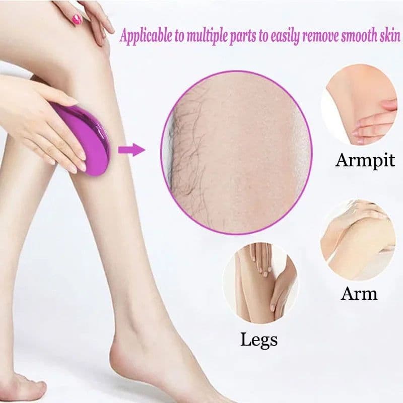 image-Hot Crystal Physical Hair Removal Eraser Glass Hair Remover Painless Epilator Easy Cleaning Reusable Body Care Depilation Tool